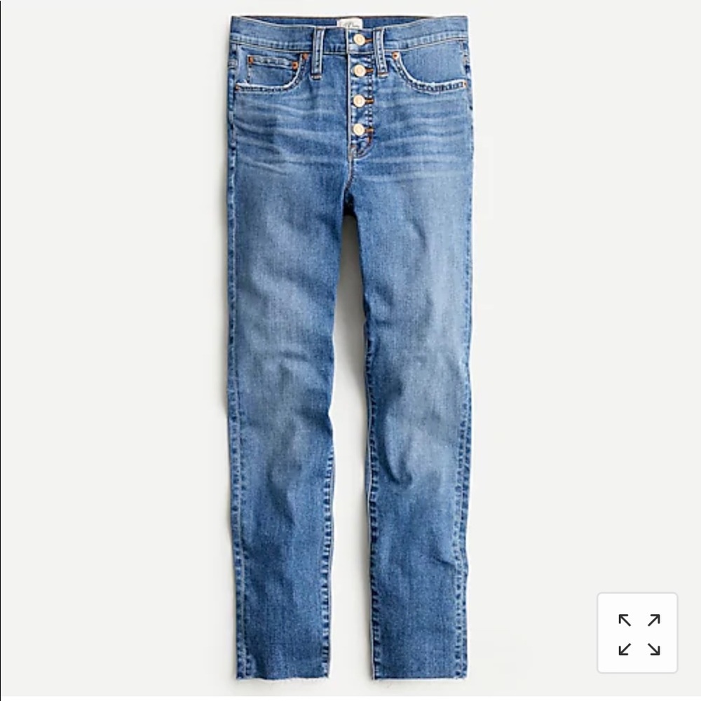 J. Crew 9” high rise toothpick jean
